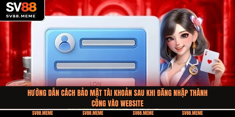 Hướng dẫn cách bảo mật tài khoản sau khi đăng nhập thành công vào website